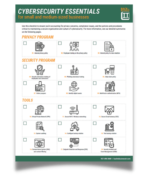 Cybersecurity Essentials Checklist